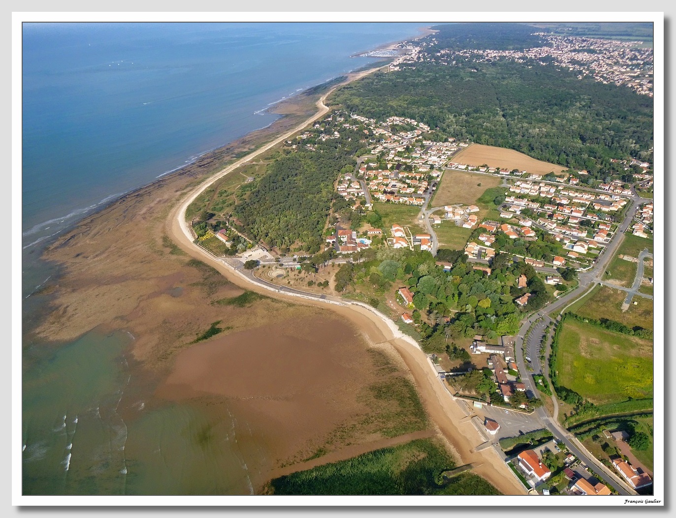 Vue aérienne de la Plage du Goulet, Saint-Vincent-sur-Jard